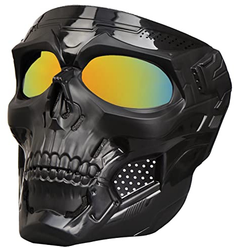 Airsoft Full Face Skull Mask for Men Women - Resistant Army Fans Supplies Tactical Gear for Halloween, Paintball Game, Movie Props, Party and Other Outdoor Activities