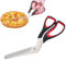 MisFun Forbici per Pizza Professionali, Forbici da Cucina Multifunzionali, Tagliapizza con Lama Affilata in Acciaio Inossidabile per Uso Alimentare e Impugnatura Morbida, Forbice Pizza Divisibile
