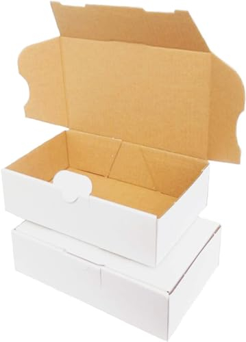 verpacking Maxibriefkartons 180 x 100 x 30 mm Maxibrief MB-0 Weiß Versand Post Faltschachtel (Innenmaß 176 x 96 x 27 mm) Versandschachtel Büchersendung (200 Stück)