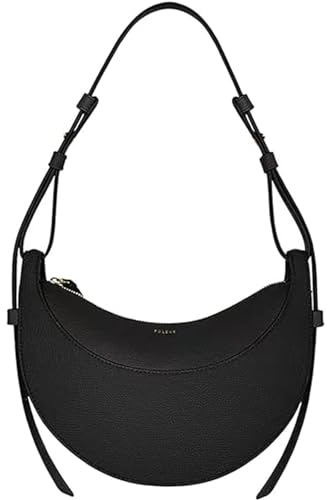 HTQFDC Leder Halbmond Tasche für Frauen Umhängetasche, Satteltasche Trendy Crossbody Tasche Geldbörse Casual Dumpling Hobo Handtasche