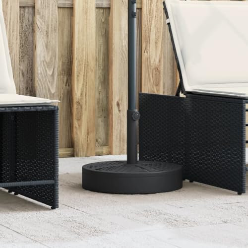 Homgoday Trädgårdsparasollbas, stolpparasollbas Ø38/48 mm 25 kg rund, trädgårdsparasollbas, parasollhållare, parasollstativ c1