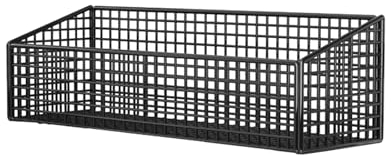 Folpus Cesto Da Parete Sospeso Portaoggetti in Metallo Supporto a Parete Portaoggetti per Cestino per Frutta in Filo Metallico per Verdura, Bottiglie Di Condimento, Giocattoli, Grande