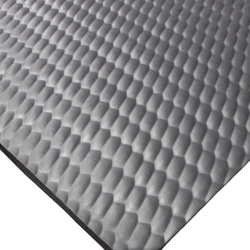 Horse Stable EVA Rubber Floor Mats - Cushioned - 24mm Thick - 6ft / 183cm x 4ft / 122cm - Raised Coin Pattern Underside For Drainage (6 Mats)
