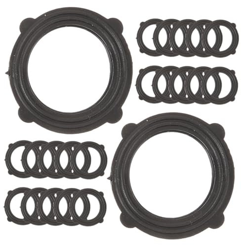 TOBBOMEY 40st Gummimatte Für Den Garten Gummischeiben Leckdichtungen Für Gartenschläuche Hochdruckreiniger Schnellkupplung Selbstsichernde Schlauchdichtungen Teile Für Gartenspritzen Black