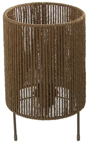 LÁMPARA SOBREMESA MIMBRE/METAL1XE27 MAX40W NO INCLUIDA_°19X31CM PANTALLA:°19X22CM