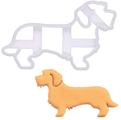 BAKERLOGY Emporte-pièce Teckel Poil Dur Corps – Emporte-pièce Chien Saucisse, Moule à Biscuits, Fondant et Pâtisserie, Idéal pour Gâteaux, Friandises Canines et Cadeaux pour Amoureux des Teckels