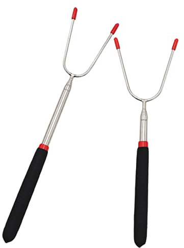 HEMOTON 2pièces Fourchette Barbecue Forme De u Outil De Barbecue Pour Rôtisserie Accessoire De Camping Pratique Et Réutilisable