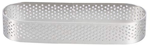 DINHEAROM 1PC Oval Tartlet Mould Stainless Steel Mousse Cake Mold for Baking Desserts Easy Release Venting for Even Baking and Convenient Pastry Tool