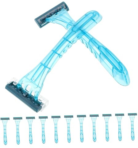 BCOATH 20 piezas Unidades Cuchillas Desechables Acero Inoxidable para Afeitar Hombre y Mujer Afeitadora Manual Portátil Multiuso para Cuerpo y Rostro Higiene Segura Viaje
