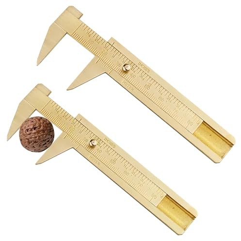 Messschieber Klein 2 StüCke Schieblehre Analog HochpräZises Vernier Caliper AnreißMessschieber FüR Haushalt Und Holzbearbeitung,Industriemessungen (Doppelskala 0-80mm)
