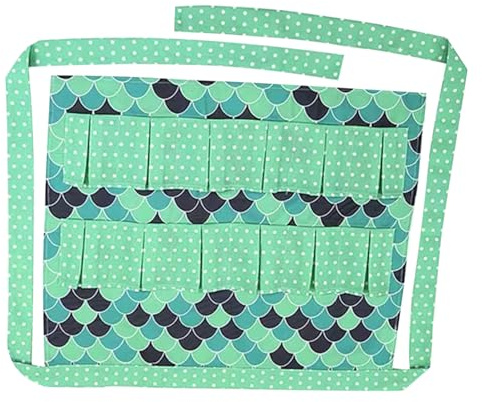 Grembiule per uova in poliestere verde, dimensioni: 50 x 50 cm, leggero, 65 g, scomparti profondi tascabili, robusti, organizzazione da cucina dal design attraente, conservazione pratica |