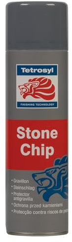 Tetroseal, Grey, Stone Chip, Aerosol, 500ml – Tough, Flexible Underbody Protection, Rust & Chip Resistant, Sound Deadening, Ideal for Lower Panels, Sills & Spoilers
