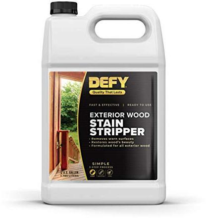 DEFY Exterior Wood Stain Stripper - Removes Deck & Fence Stain, Stain Stripper for Wood - 1 Gallon