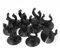 Sourcingmap Saugnapf-Set für Aquarien, zur Befestigung von Luftzuleitungen, 25 mm, Schwarz, 10 Stück de