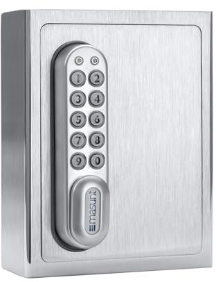 masunt cassaforte per chiavi 1120 E Code | Innovativa assegnazione online del codice a distanza | cassaforte elettronica per chiavi in acciaio inox V2A massiccio | antieffrazione