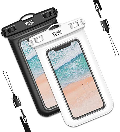 YOSH Schwarz und Weiß wasserdichte Handyhülle [2 Stück], 6,8 Zoll IPX8 Unterwasser Handyhülle, Wasserfeste Handytasche für iPhone 16 15 14 13 12 11 Pro XS 8 7 Samsung S24 S23 S22 Xiaomi Huawei