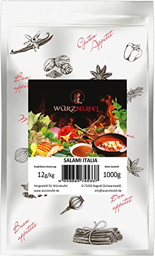 Salami Italia kryddtillredning, salamikryddor. För skärbeständiga permanenta korvsorter. Påse: 1 000 g (1 kg)