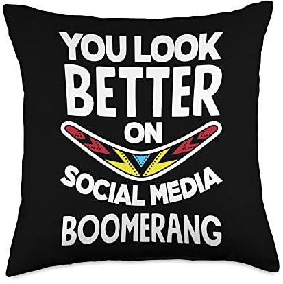 Boomerang Graphic Boomerang Player Boomerang Thrower Sports Throw Pillow