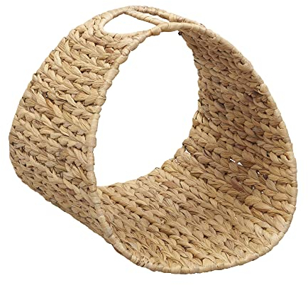 Household Essentials, natürliche Zeitschriftenständer, oval, Hyazinthe, Metall