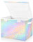 Mnsruu Storage Boxes with Lids, Rainbow Unicorn Leopard Pink Large Storage Basket Organizer Shelves Cube Bin Toy Clothes Underbed