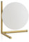 Vetrineinrete® Lampada da comodino minimalista lume decorativo per camera da letto in metallo bronzo con sfera attacco G9
