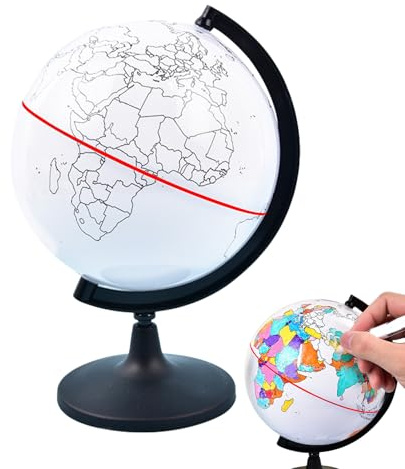 Globe pour, Globe pour tout-petits | Globe vierge graffiti à colorier | Modèle de globe de peinture, globe terrestre effaçable sur support pour outils pédagogiques pour