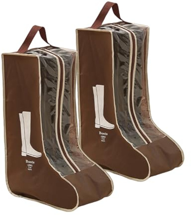 Juego de 2 bolsas de almacenamiento para botas, botas cortas portátiles y botas altas o bolsa protectora, bolsas de polvo para zapatos, fundas para zapatos para viajes, funda transparente para botas,