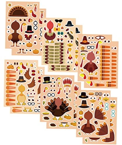 Hohopeti 24blätter Thanksgiving Aufkleber Lustige Truthahn Und Fensterdeko Für Party Wiederverwendbar Stabilem Für Familienfeiern