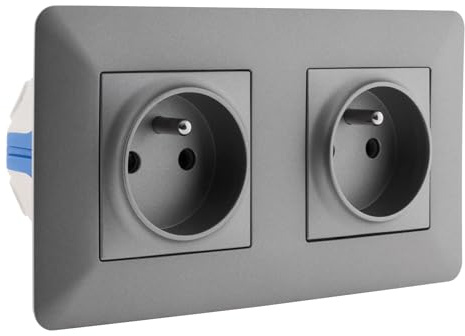 Zenitech - Double Prise 2P+T Artezo - Titanium