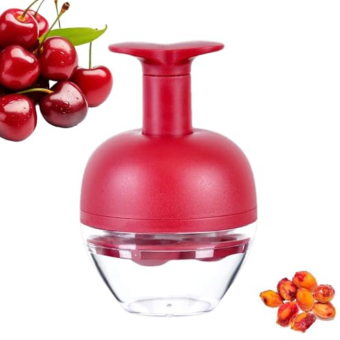 Deshuesador de Cerezas - Quitahuesos para Cerezas y Ciruelas de 4 Agujeros,Deshuesador De Aceitunas Para Cocina | Para Frutas, Ciruelas, Cocina, Hacer Mermelada, Hornear, Acampada, Picnic, Exterior