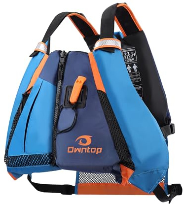 Owntop Adults Buoyancy Aids with Mesh Back, Whistle, Large Pockets | Excellent Buoyancy | Adjustable Float Vest Jacket | Swim Vest Unisex for Kayaking, Fishing, Boating