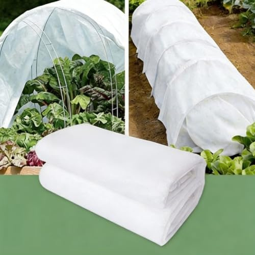 HSHBGS Tessuto Non Tessuto Invernale per Piante, Velo Protettivo Antigelo Invernale per Piante, Coperture antigelo per Piante, per Serre, Tunnel in polietilene, Agricoltura(8.2x24.5ft(2.5x7.5m))