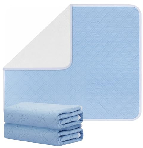 Fefod inkontinensunderlägg 85 x 90 cm, vattentät säng, absorberande sjukunderlag – tvättbar, andningsaktiv – sjukmatta för personer med bubbelsvaghet, baby, seniorer, valpunderlägg