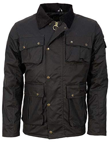 Game Technical Apparel Mens Utilitas II Antique Wax Jacket with Diamond Quilted Lining (L, Brown - BRN)