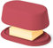 Extra-Large Red Butter Dish with Lid for Countertop - Dishwasher Safe Butter Keeper -Butter Holder Container Perfect for Large European Style Butter Such As Kerrygold