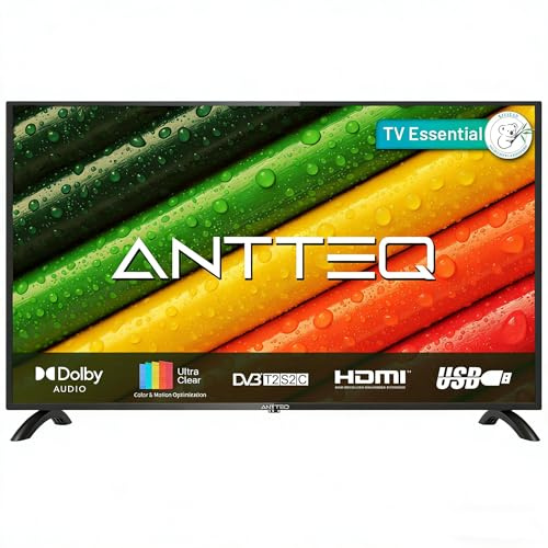Antteq AB50D1 Fernseher 50 Zoll (TV 127 cm), Dolby Audio, LED, Triple Tuner DVB-C / T2 / S2, CI+, HDMI, Mediaplayer per USB, digitaler Audioausgang, incl. Hotelmodus