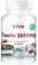 Taurin 3600mg Tagesverzehr - 120 Kapseln - 900mg Taurin pro Kapsel - hochdosiert und vegan | Qualität aus Deutschland von ViVe Supplements
