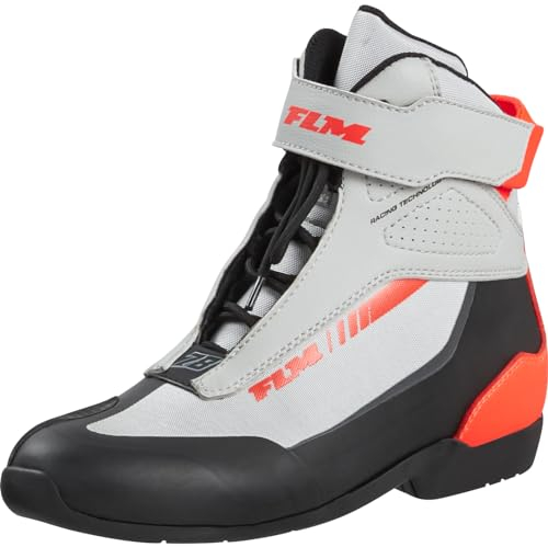 FLM Traction Damen Motorradschnürstiefel – Kurz – Wetterfest – Polyamid – Knöchelpolsterung – TPU Schaltverstärkung