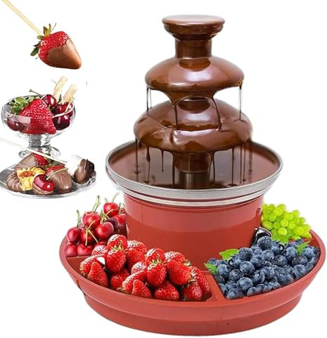 Cecaro Group Fontana elettrica per fonduta di Cioccolato a 3 Livelli