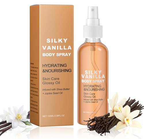 Huile Parfumée Corps,Vanilla Body Oil,Huile Essentielle Vanille,Huile pour le corps à la vanille et au cachemire,Huile hydratante pour le corps parfums vanille pour tous les types (1)