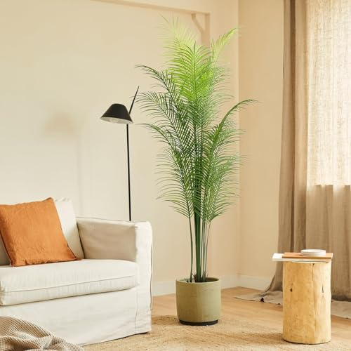 BLAINE Piante Finte da Interno Palma 180 cm Aspetto Iperrealistico per Decorazione Casa e Ufficio Senza Manutenzione