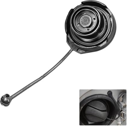 Tapa de depósito con banda de sujeción, cierre de depósito de combustible para Volkswagen Polo 6R, VW Passat, VW Golf 4/5/6, Audi A4, A6, A8, compatible con Skoda, Seat