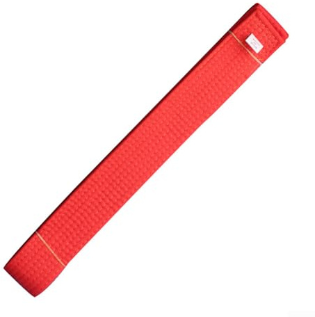Ceinture de couleur en coton et polyester pour karaté, judo, taekwondo, arts martiaux avec noyau double couche, convient aux uniformes enfants et adultes (orange)