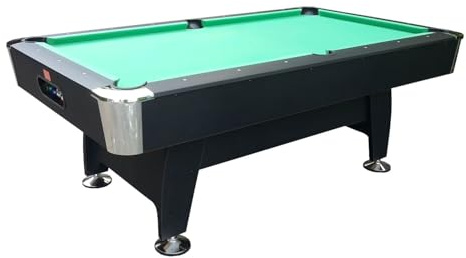 Biliardo BLACK NORMAN LIGHT (panno verde) - 214 x 123 cm - con ritorno di biglia ed tutti gli accessori