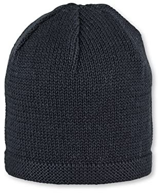 Sterntaler OCS Strickmütze - Klassische Babymütze aus Baumwollgarn (Bio) - Unisex Übergangsmütze ab Geburt - Basic Kopfbedeckung - Beanie Mütze einfarbig - marine, Größe 35