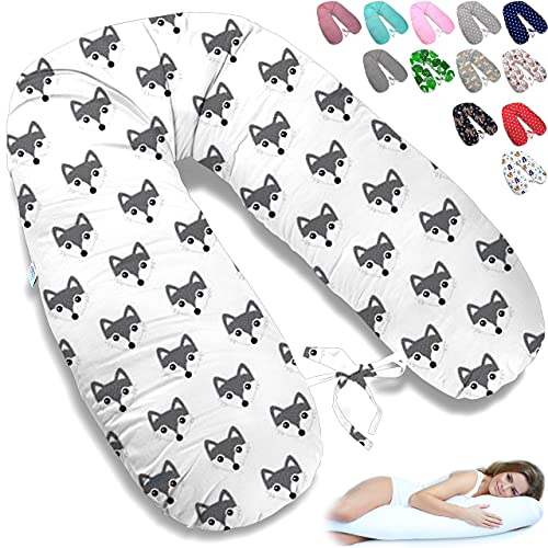 ekm trade 170cm XXL Stillkissen Schwangerschaftskissen Lagerungskissen Seitenschläferkissen große Farbwahl Handmade 100% Zertifizierte Baumwolle Geräuschlos (24)