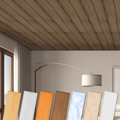 Paneles de techo HEXIM de XPS 100x16,7cm - Revestimiento de techo moderno de plástico de poliestireno (2 metros cuadrados P-13) panel de techo de pared