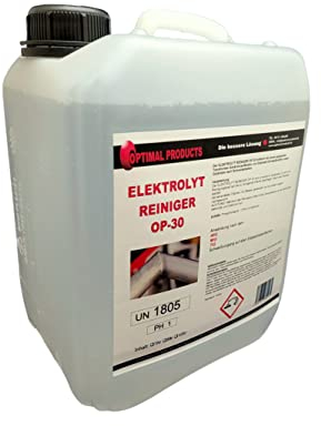 Optimal Products Elektrolytreiniger OP-30 I Zum Edelstahl beizen I Abbeizer für Lack Metall I Nach WIG MIG TIG Schweißen I Edelstahl Politur I 5L