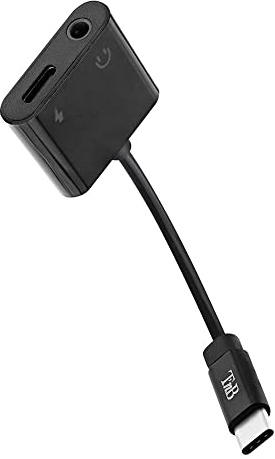 T'nB - Adaptateur USB-C vers Jack 3.5mm Femelle + USB-C Femelle - Noir