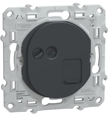 Schneider Electric - Ovalis - prise RJ45 - cat6a - grade 3 (multimédia +) (longue distance) -Anth - S340477